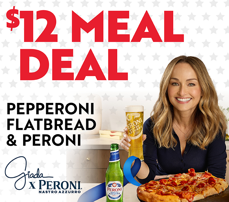 $12 Meal Deal | Pepperoni Flatbread & Peroni